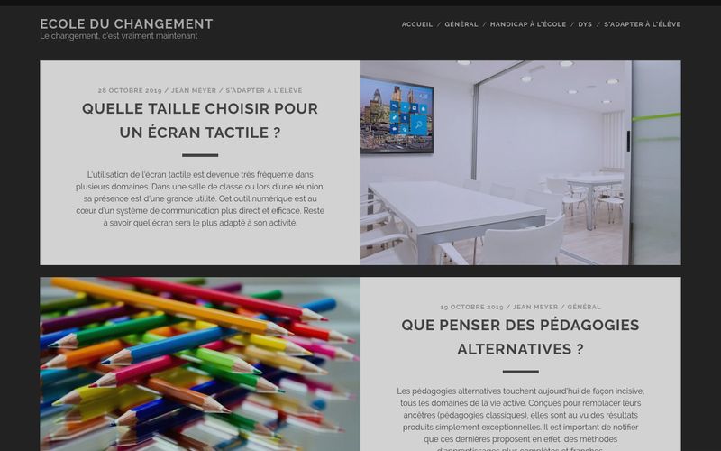 Ecole du changement - Le changement, c'est vraiment maintenant
